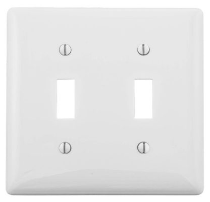 Double Standard Switch Plate, White