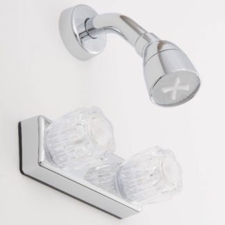 4" Plastic Shower Only w/ Crystal Handles