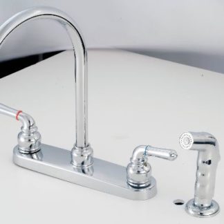 Chrome 8" AB Kitchen Faucet w/ Sparyer