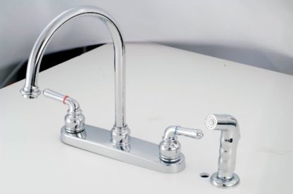 Chrome 8" AB Kitchen Faucet w/ Sparyer