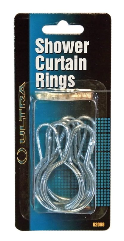 Chrome Shower Rod Rings 12/pack