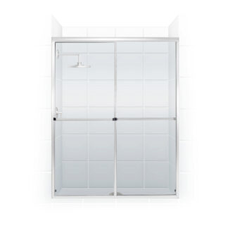 54" X 68" SHOWER DOOR FOR PANS SLIDING - OBSCURE GLASS