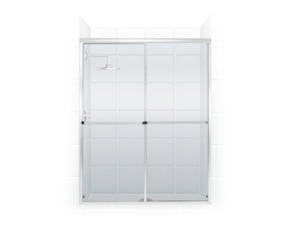 54" X 68" SHOWER DOOR FOR PANS SLIDING - OBSCURE GLASS
