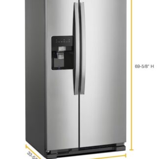 Whirlpool 24.6-cu ft Standard-Depth 36-in Wide Side-by-Side Refrigerator with Ice Maker, Water and Ice Dispenser (Stainless Steel)