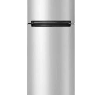 Whirlpool Flexible Storage Bin 17.6-cu ft Standard-Depth 28-in Wide Top-Freezer Refrigerator (Monochromatic Stainless Steel)