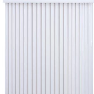 Project Source Light filtering vertical 3.5-in Slat Width 78-in x 84-in Cordless White Vinyl Light Filtering Vertical Blinds