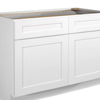 Design House Brookings 48-in W x 34.5-in H x 24-in D White Maple 2 -Drawers Base Fully Assembled Plywood Cabinet Recessed Panel Shaker