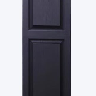 Alpha 14.5-in W x 54.5-in H Black Raised panel Framed Exterior Shutters ( 2 -Pack )
