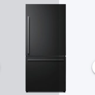 Hisense 17.2-cu ft Counter-Depth 32-in Wide Bottom-Freezer Refrigerator Black Metallic Steel ) ENERGY STAR Certified