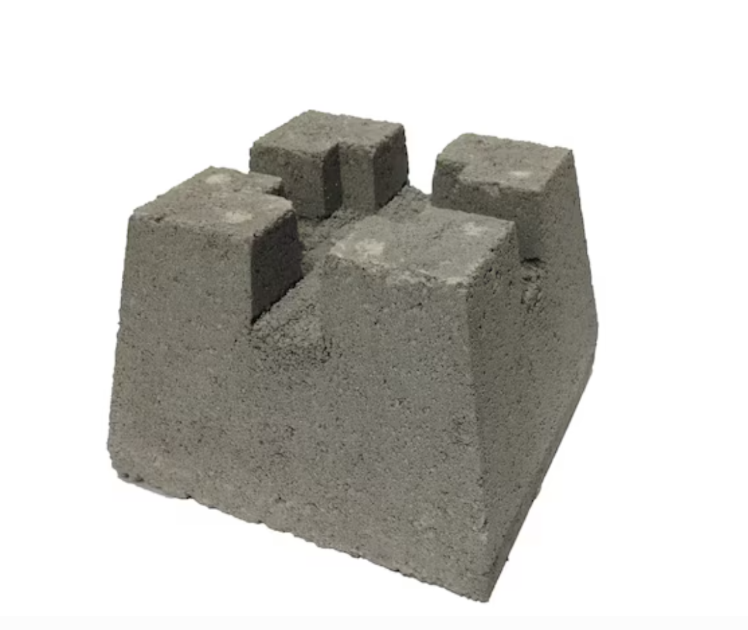 11-in W x 7-in H x 11-in L Concrete Deck Block